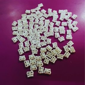 IMPORTED TRIMS- BUTTER FLY STOPPER -WHITE