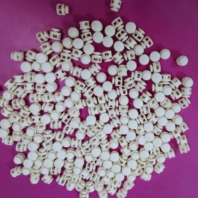 IMPORTED- CORD STOPER-2-HOLE-WHITE-