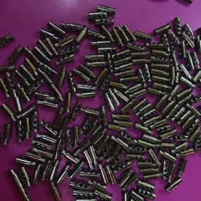 IMPORTED- CORD STOPPER- 2 HOLE- METAL COATED